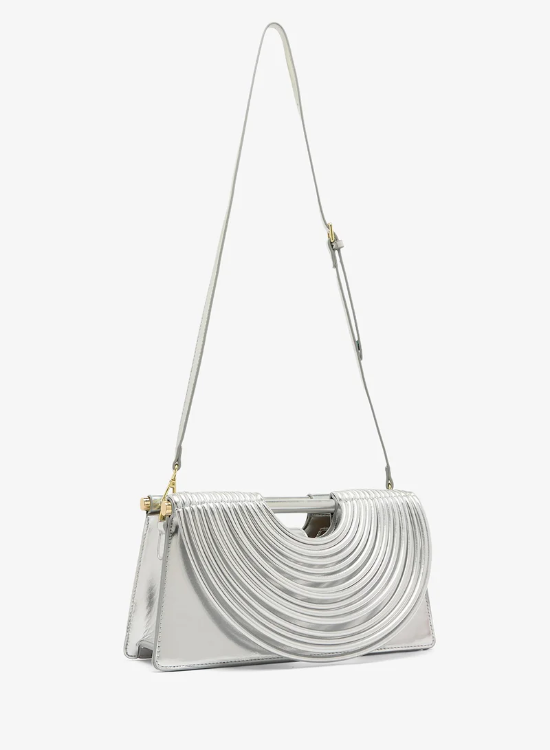 ELLA Textured Statement Clutch With Strap
